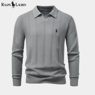 Maxim | Långärmad stickad V-ringad tröja