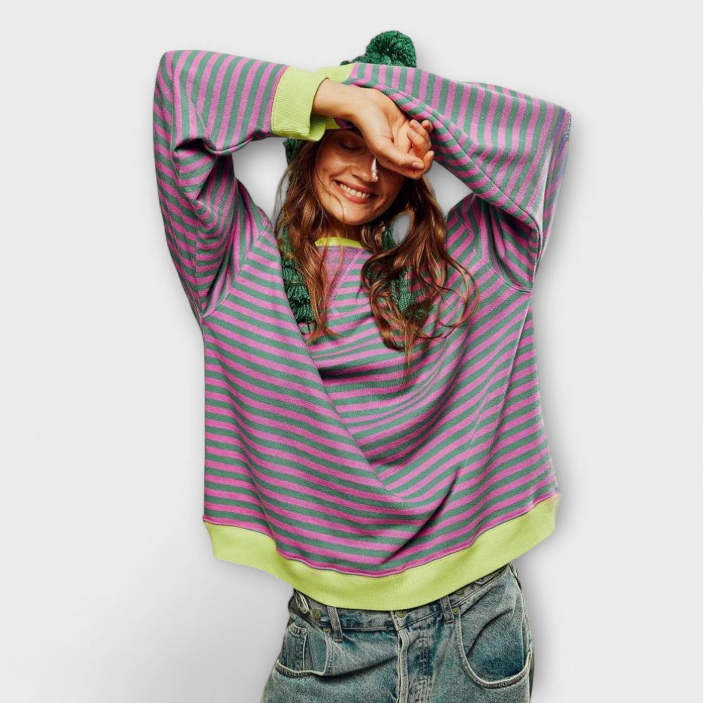 Vina | Randig oversize-tröja